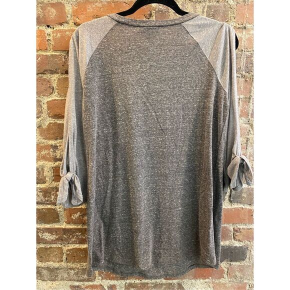 IOWA HAWKEYES Gold Glitter, Gray Cut-out Baseball 3/4 Sleeve T-Shirt Gameday Cou - Picture 6 of 10